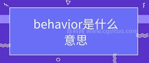 behavior是什么意思