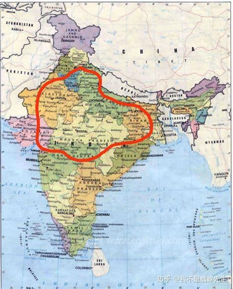 印度在中国的哪个方向啊