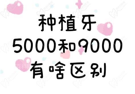 种植牙5000源和10000元的区别