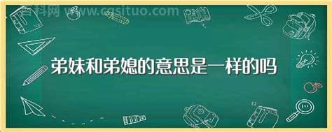 弟妹和弟媳的意思是一样的吗 弟妹和弟媳是不是同一个人