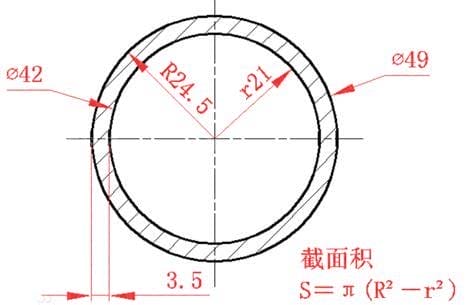 横截面积计算公式