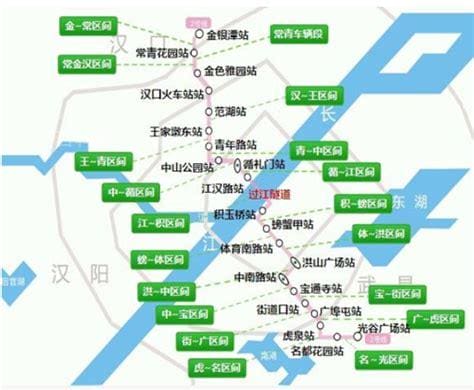 武汉地铁2号线站点明细及距离