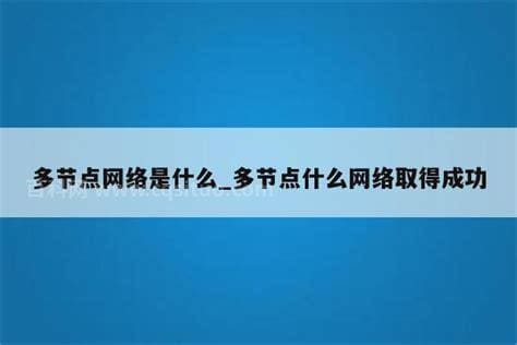 我国研究的多节点什么网络取得