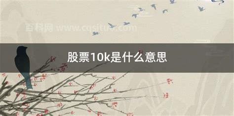 10k是什么意思