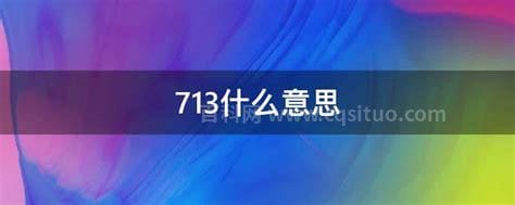 713什么意思