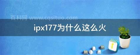 ipx177为什么这么火