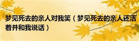 梦见死去亲人活着与我说话