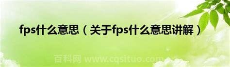 fps什么意思