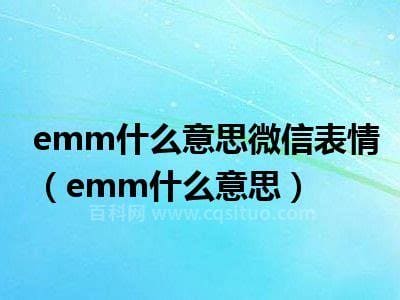 聊天中emm什么意思？