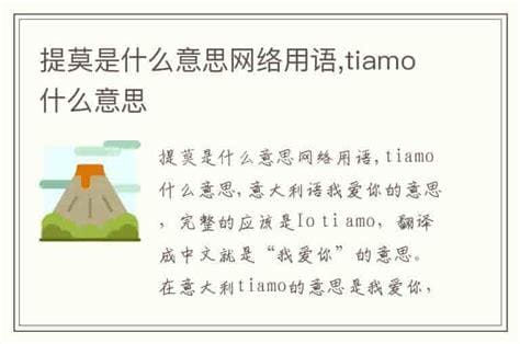 tiamo什么意思