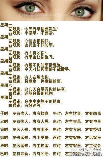 右上眼皮跳预兆测吉凶