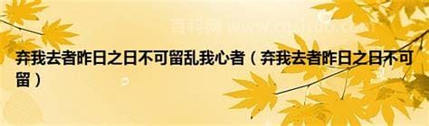 昨日之日不可留亡者已矣这句话的意思 昨日之日不可留亡者已矣是什么意思