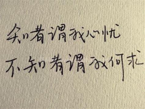 知我者谓我心忧不知我者谓我何求意思翻译 这句诗的意思是什么