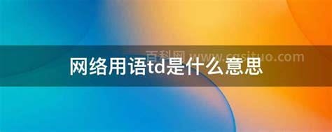 网络用语td是什么意思 网络用语td什么意思