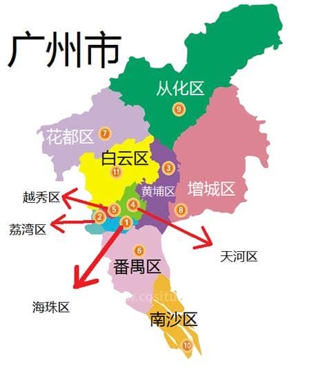 广州有几个区 分别是什么