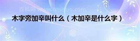 木加辛怎么读 梓字释义