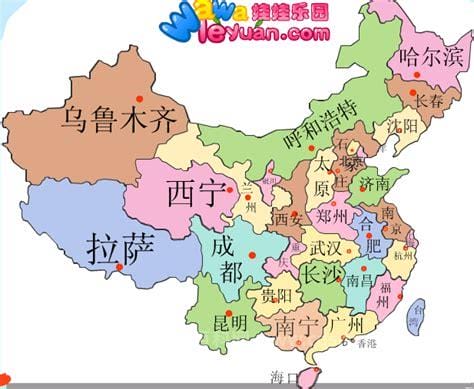 全国各地省份简称和省会，34个省会简称一览表