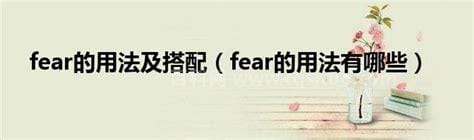 动词fear的用法