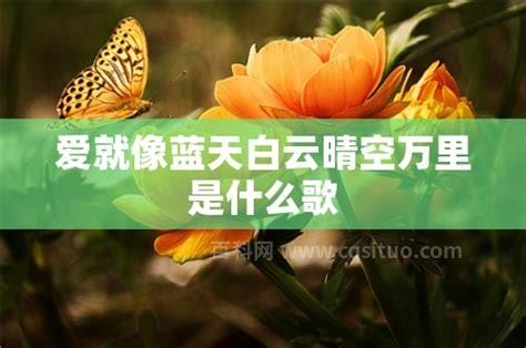 爱就像蓝天白云晴空万里是什么歌