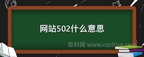 网站502什么意思