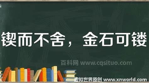 锲而不舍金石可镂是什么意思