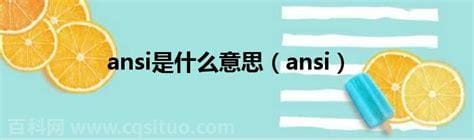 ANSI是什么意思