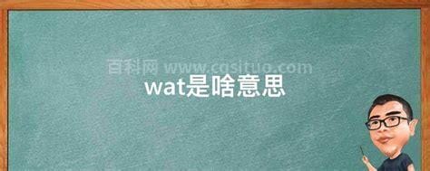 wat是啥意思