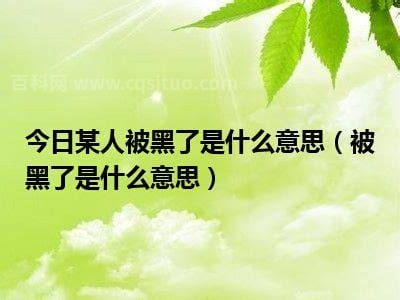 被黑了是什么意思