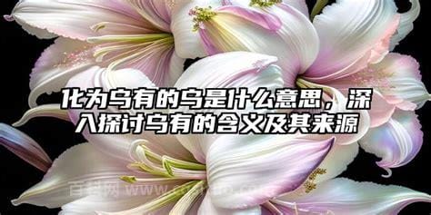 化为乌有的乌是什么意思