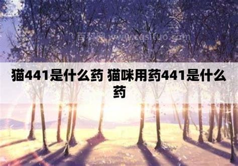 猫441是什么药