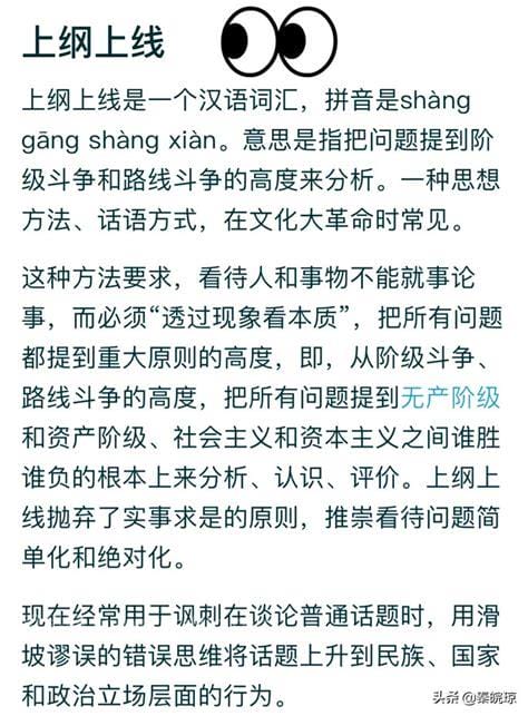 上纲上线的意思