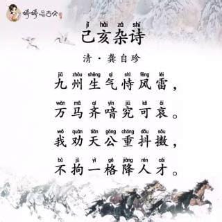 己亥杂诗的意思古诗（己亥杂诗的意思古诗20字）