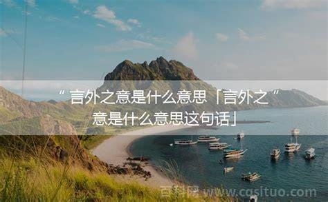 言外之意的意思是什么