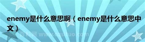 enemy是什么意思中文