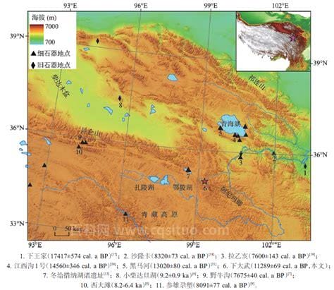青藏高原海拔