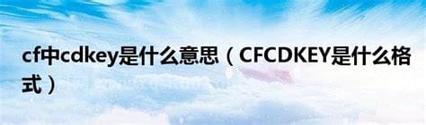 CDKEY是什么意思