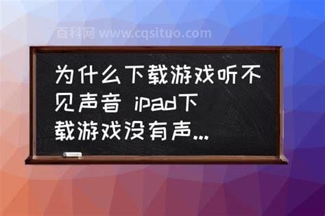 ipad下载的游戏没声音