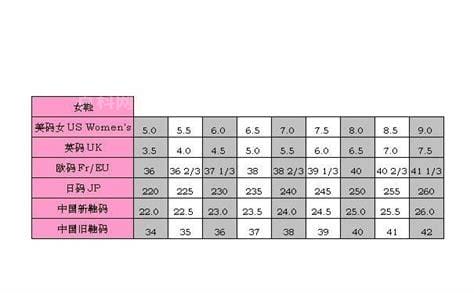 鞋码260相当于多少码