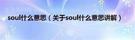 soul什么意思？soul什么意思