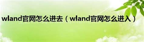 wland官网的链接