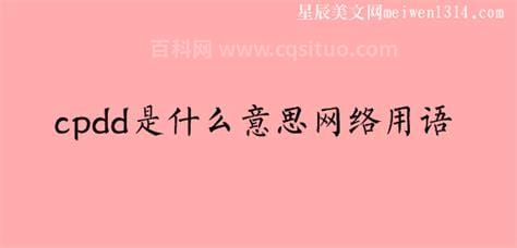 cpdd是什么意思网络用语，找游戏队友/组男女朋友关系