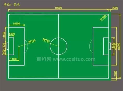 足球场地标准尺寸多少平米，长度90-1