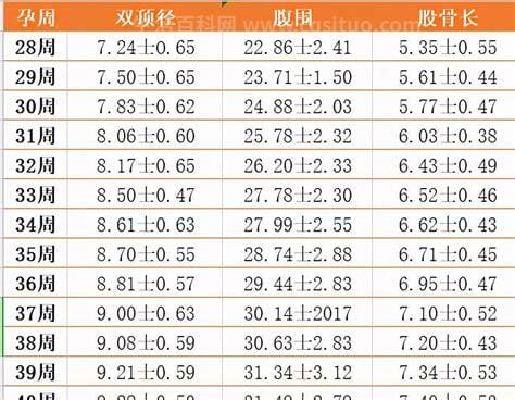 男孩女孩双顶径对照表，一招教你分别