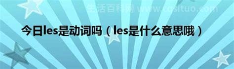 les是什么意思哦 les什么意思呀