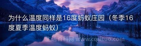 为什么温度同样是16度蚂蚁庄园的简