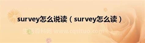 survey怎么读，survey的过去式是什么