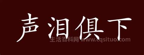 声泪俱下的俱是什么意思，声泪俱下的俱字是什么意思?