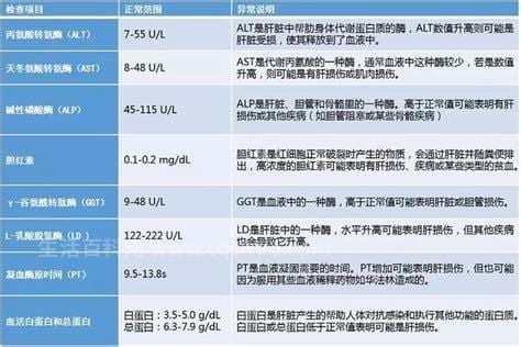 肝功能正常值